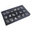 Multipurpose Fabric Jewelry Storage Tray Stackable Display Organizers Protective Jewelry Case for Pendant Jewelry Rings