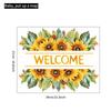 Наклейка на дверь «Подсолнух Welcome», самоклеящаяся цветочная наклейка для декора двери спальни, ванной комнаты, дверной коробки