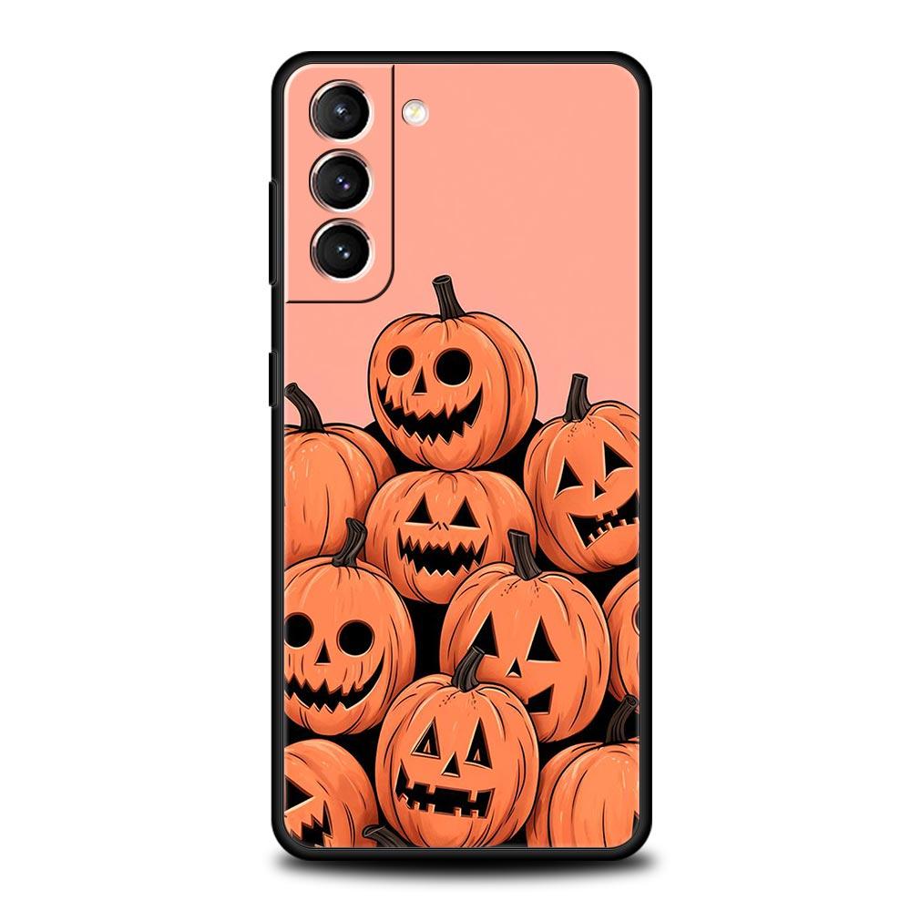 Чехол для телефона Samsung S24 S23 S22 Ultra S20 S21 FE 5G S10 S9 Plus S10E S8 S7 Edge Чехол листья падение лиса тыква Хэллоуин