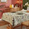 Jacquard Retro Printed Tablecloth Pastoral Style Rectangular Dining Desk Cloth Teatable Universal Desktop Decoration Cover Cloth