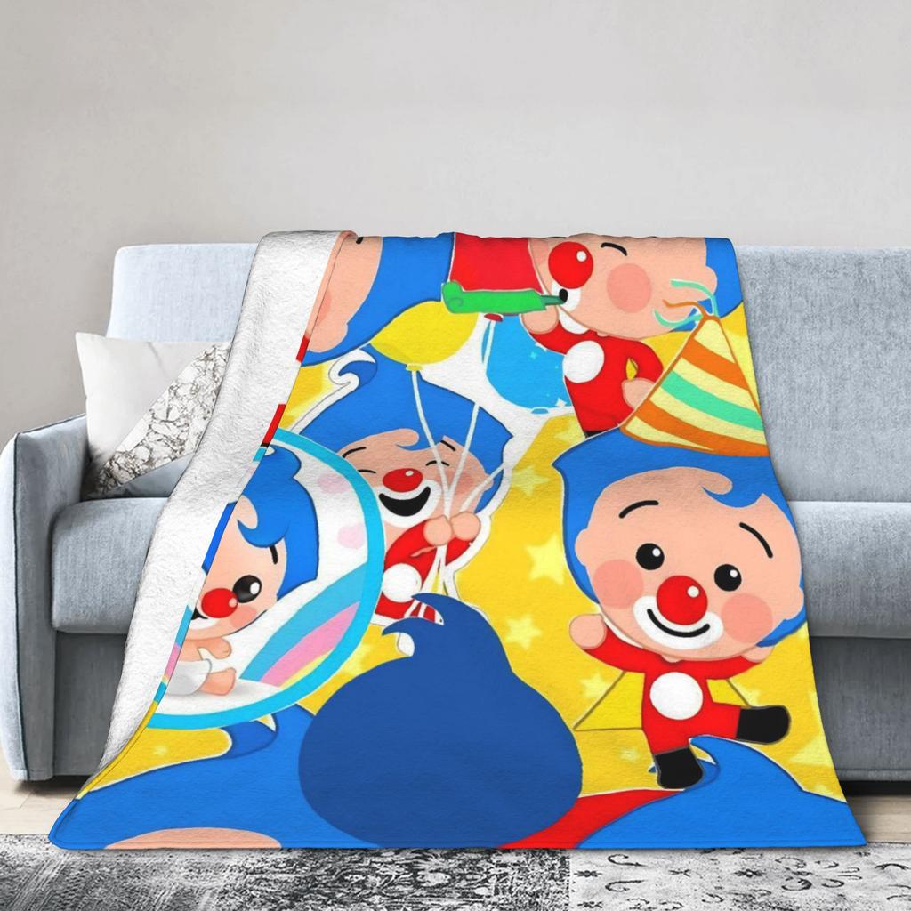 Payaso P-Plims Cartoon Music Blanket Fleece Novelty Warm Throw Blankets for Chair Covering Sofa Summer,