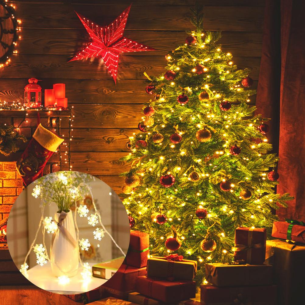 Рождественская гирлянда в виде снежинки 10 футов 20 светодиодов на батарейках снежинки гирлянда Зимняя фея