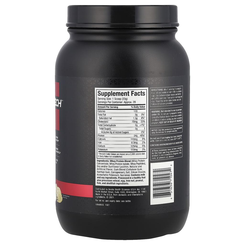 MuscleTech, Nitro Tech, 100% Whey Gold, French Vanilla Cream Flavor, 2 lbs (907 g)