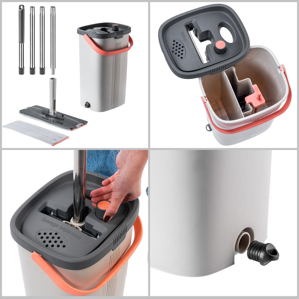 KADAX Плоская швабра с разделением чистой и грязной воды.