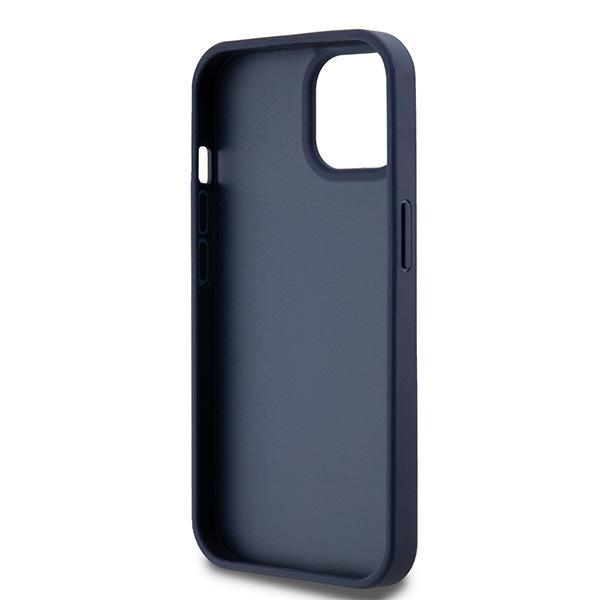 DKNY DKHCP15SPRTHSLB iPhone 15 / 14 / 136.1" blue/blue hardcase Leather Mono Stripe & Metal Logo