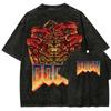 Футболка DOOM с графическим принтом Игровые футболки Унисекс Хлопковые футболки