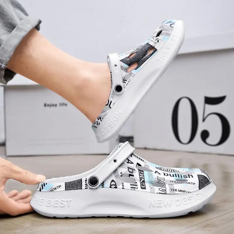 Fashion Slip-resistant Platform Slippers for Men Beach Sandals Man Casual Cheap Liquidation Rubber Designer Luxury 2024 Style Eva Shoes