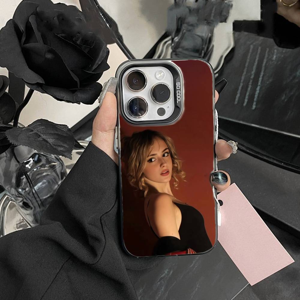 Sydney Sweeney Phone Case For iPhone 16,15,14,13,12,17,Pro,MAX white Matte Shockproof Cover