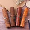 Big Capacity Stationery Supplies Pencil Storage Makeup Brush Pouch Retro Pen Bag Treasure Map Pattern Pencilcase