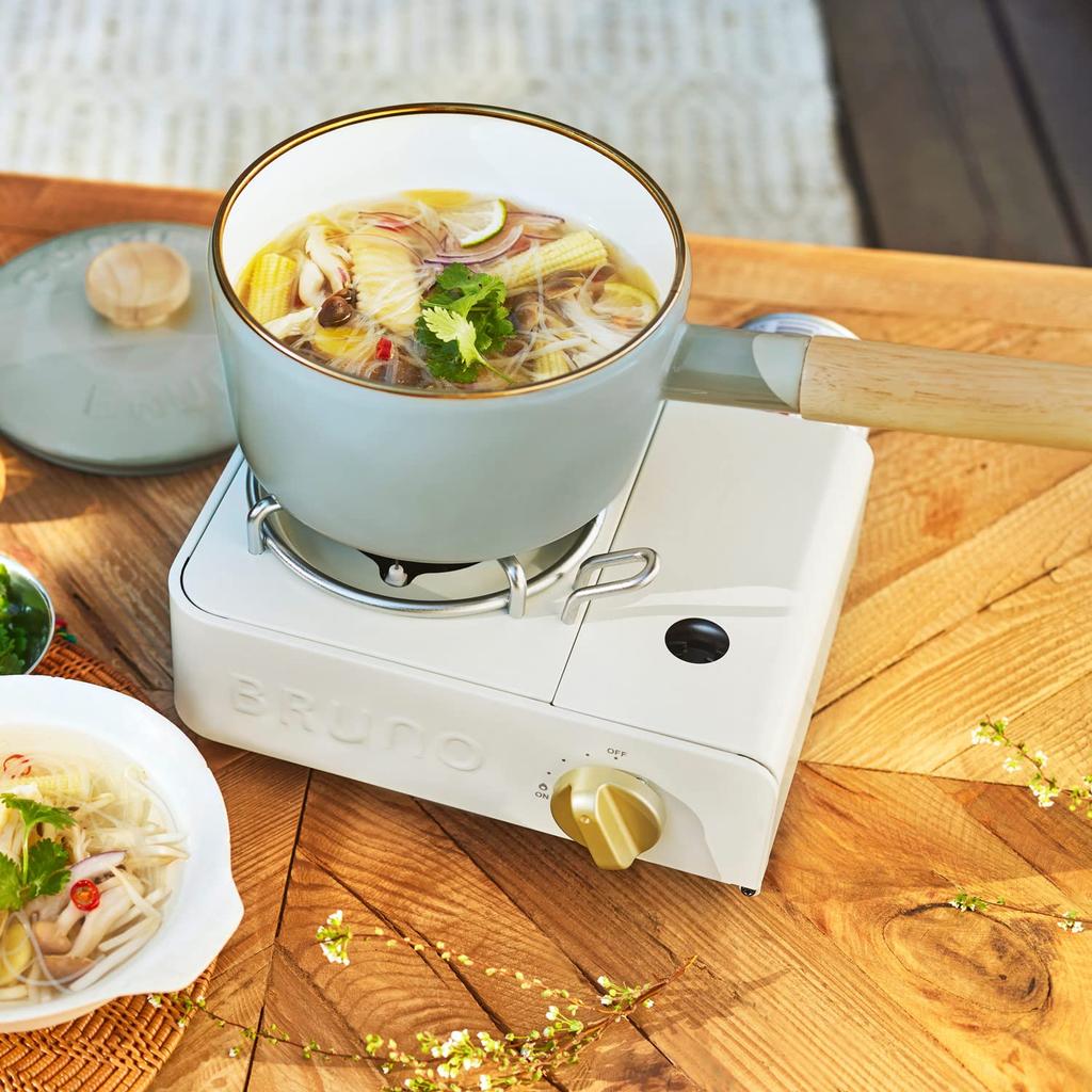 BRUNO Fuji Enamel Saucepan, 16cm, BHK281 [6760928] Greige