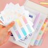 2 Sets of Cartoon Index Stickers - Including Gradient Color Labels, Star-shaped Sticky Notes & Transparent Sticky Notes