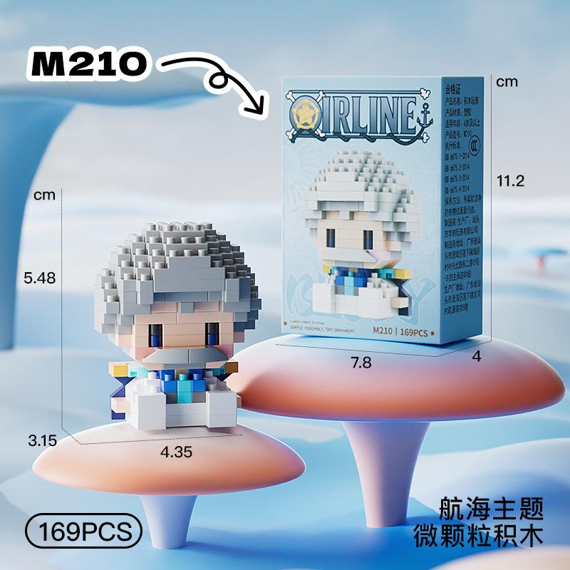 Новый ONE PIECE Бог Солнца Ника Луффи Мини-конструктор Чоппер Эйс Багги 3D Аниме Модель Сборка Мини-кирпичи Фигурки Игрушки В Подарок