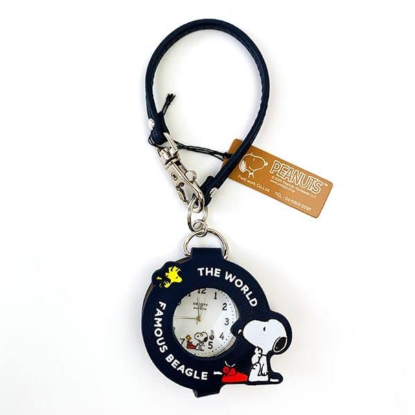 Карманные часы Snoopy с подвеской в виде сумки-лупы, темно-синие [Fieldwork] PNT028-3 женские