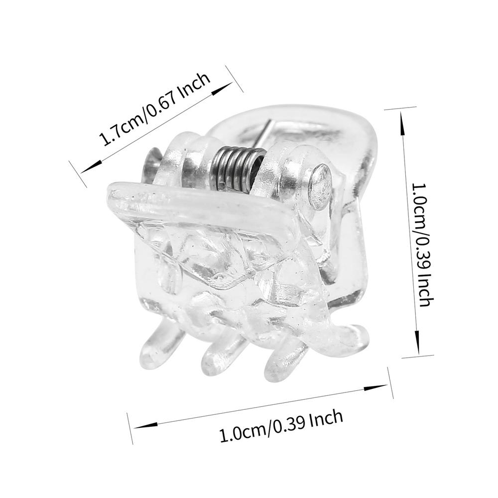 10 шт. Зажимы-крабы для волос для женщин 1,0 1,5 см Маленькие Черные Коричневые Прозрачные Пластиковые Мини-заколки Шпильки Аксессуары для укладки волос