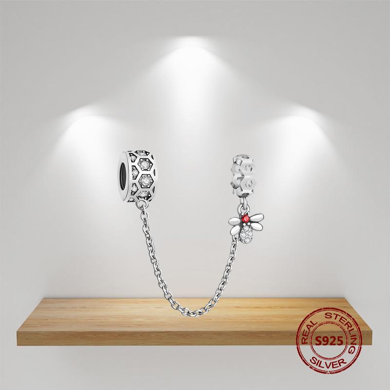 Новая цветочная цепочка безопасности круглая подвеска бусина подходит оригинальный браслет подвеска звезда луна бабочка DIY ювелирные изделия для женщин