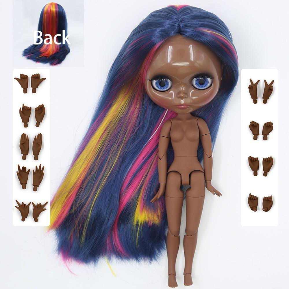 DBS Blyth Doll 1/6 Joint Body Specials 30cm Super Black Skin Colorful Hair BJD Toys Fashion Gifts