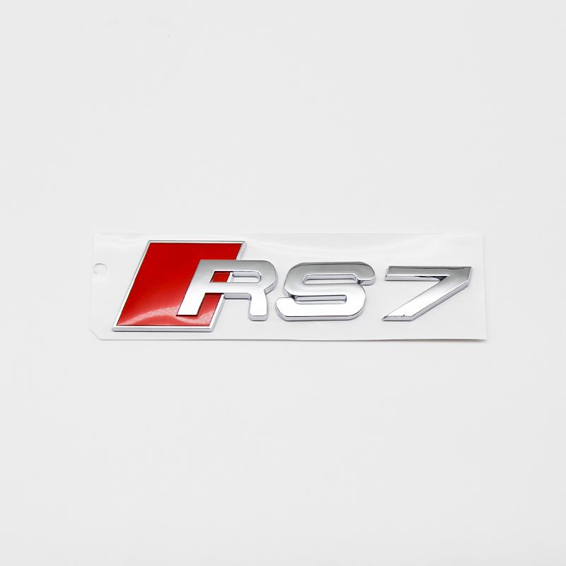 3D ABS Black Chrome Car Trunk Letter Badge Emblem For 2s RS3 RS4 RS5 Sline TT A3 A4 B8 B9 A5 A6 C7 Q3 Auto Tuning AccessoriesA1