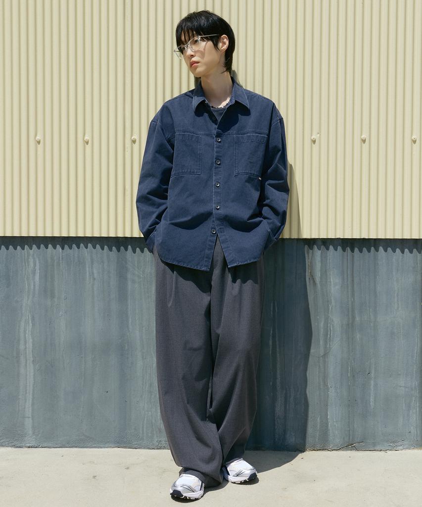 LXT Cotton Washed Overshirt Jacket [Navy]