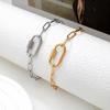 Explosive Fashion New Titanium Necklace Bracelet Set Gold Plated High-end Sense All-match Fashion Collarbone Chain Jewelry