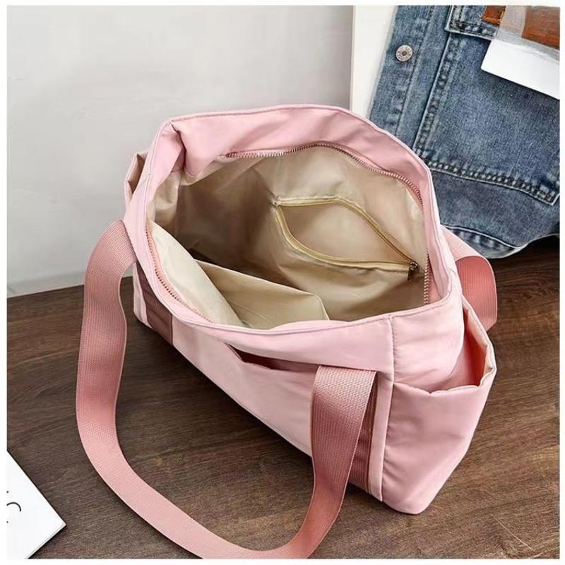 Новая женская сумка, однотонная сумка-тоут, сумка на плечо для отдыха, простая нейлоновая сумка для мамы, большая вместительная сумка