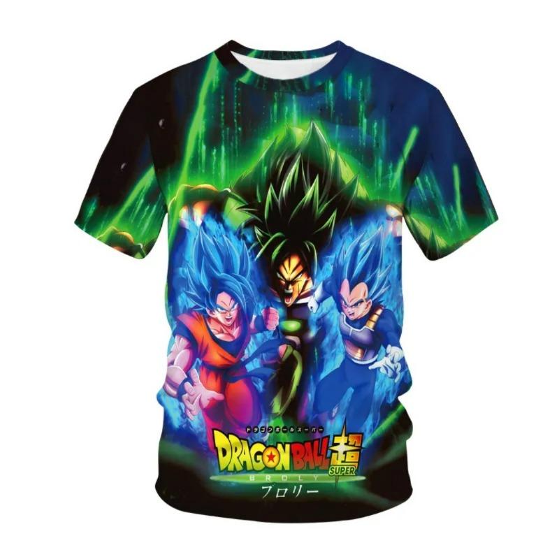 2026 Модная Новая Футболка с 3D-печатью Персонажей Dragon Ball для Фитнеса, Спорта, Аниме-выставки, с Коротким Рукавом