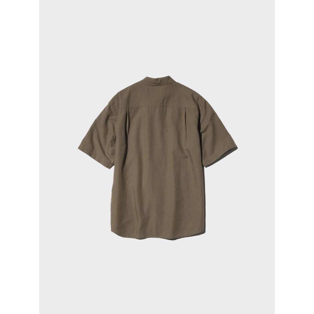 Uniqlo Японская хлопково-льняная рубашка