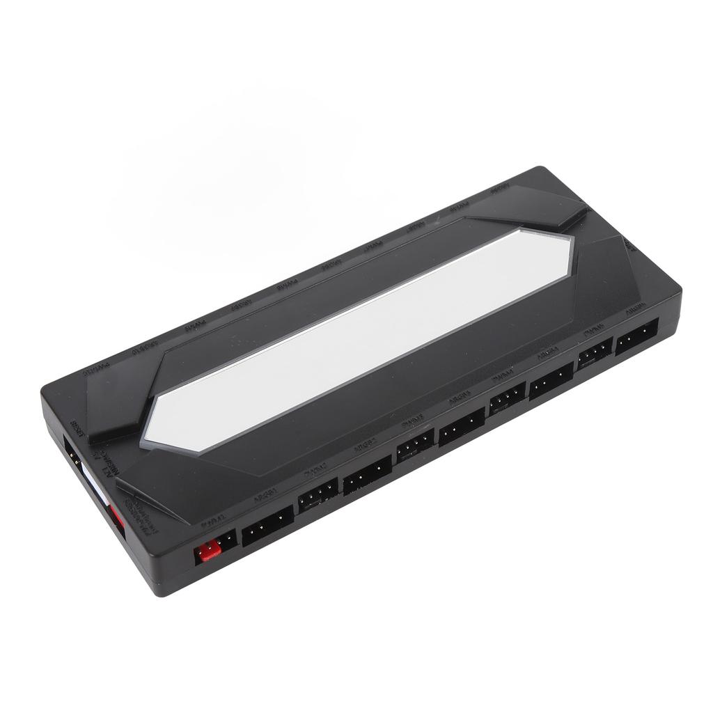 ARGB Сплиттер PWM Хаб для вентиляторов 1 к 10 Порт питания Serial ATA 5V 3Pin Магнитное основание Разветвитель для вентиляторов корпуса ПК для вентиляторов ЦП компьютера