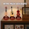 Музыкальная шкатулка в скандинавском стиле, фигурки, модель скрипки, миниатюрная креативная гитара, саксофон, музыкальная шкатулка, подарки, домашний декор, поделки
