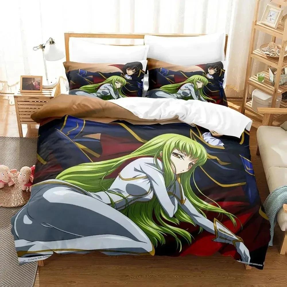 Аниме GEASS CC. Комплект постельного белья CODE Пододеяльник Постельный комплект Одеяло Чехол Наволочка Одеяло King Queen Size Комплект постельного белья для мальчиков и взрослых