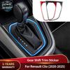 For Renault Clio 2020-2025 Carbon Fiber Gear Shift Frame Anti Scratch Wear Resistant Interior Decor Protector Car Accessories