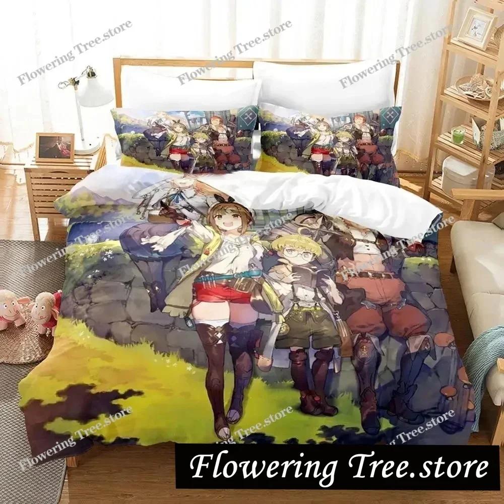 Atelier Ryza Ever Darkness & the Secret Hideout Комплект постельного белья для мальчиков и девочек, двуспальный пододеяльник, наволочка, детская кровать для взрослых
