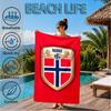 Norwegian Football Crest Beach Towel, Quick-drying, Easy to Care for, Suitable for Both Fitness and Beach Vacations,Sports Essential