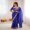 Traditional Leheriya Georgette Saree with Heavy Peacock Embroidered Border