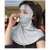 Women Summer Breathable Ice Silk Facekini Full Face UV Protection Mask with Neck Cover for Driving Cycling Sun Shield