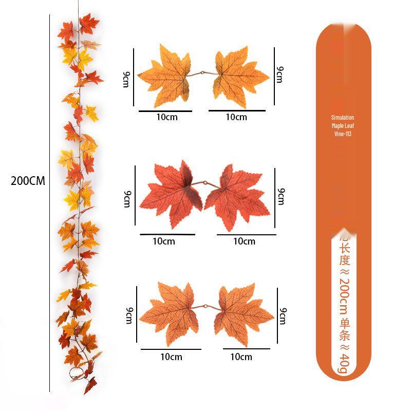 Autumn Maple Leaf Vine for Thanksgiving, Halloween & Christmas Decor