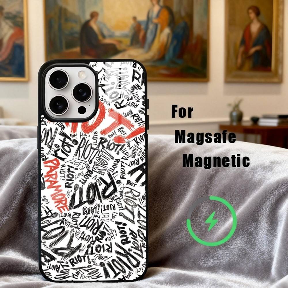 Pop-rock P-Paramore Band Phone Case For iPhone17,16,15,14,13,12,11 Plus,For Magnetic Wireless Charge Cover
