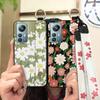 Dirt-resistant Durable Phone Case For Blackview A85 Phone Holder Anti-knock Wrist Strap Wristband Back Cover Ring Flower