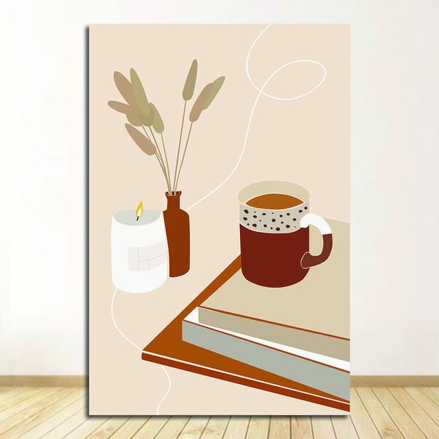 Peach Wall Art Canvas Painting Nordic Posters And Prints Wall Pictures For Living Room Decor Abstract Minimalism Girl Pineapple No Frame