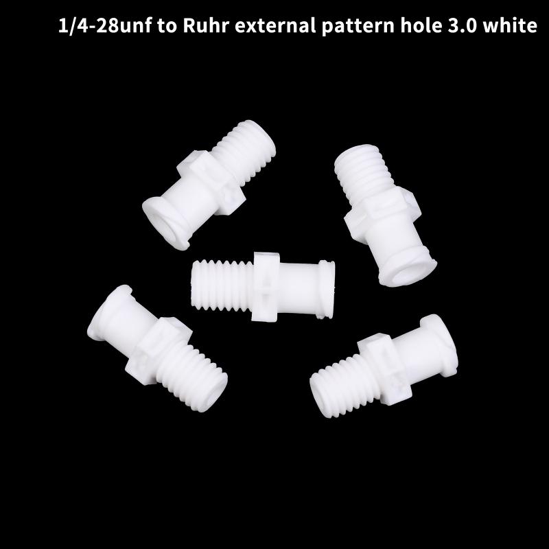 Пластиковый адаптер Luer Lock из ПП – Преобразует резьбы 1/4-28UNF, M5, M6 для дозирования, воздушных клапанов и соединений шприцев