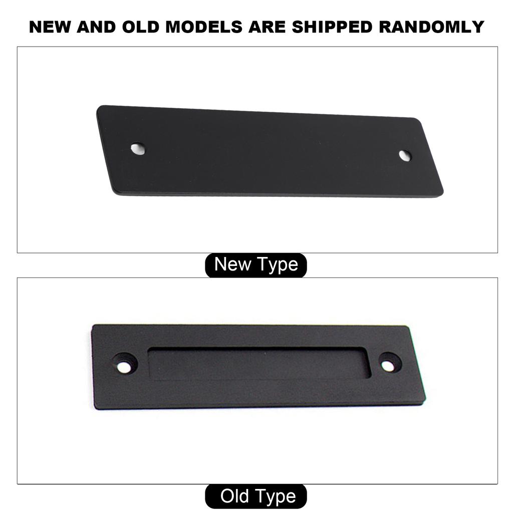 Sliding Barn Door Handle Flat Back Plate Double Sided Rectangular Black Door Pull Handle