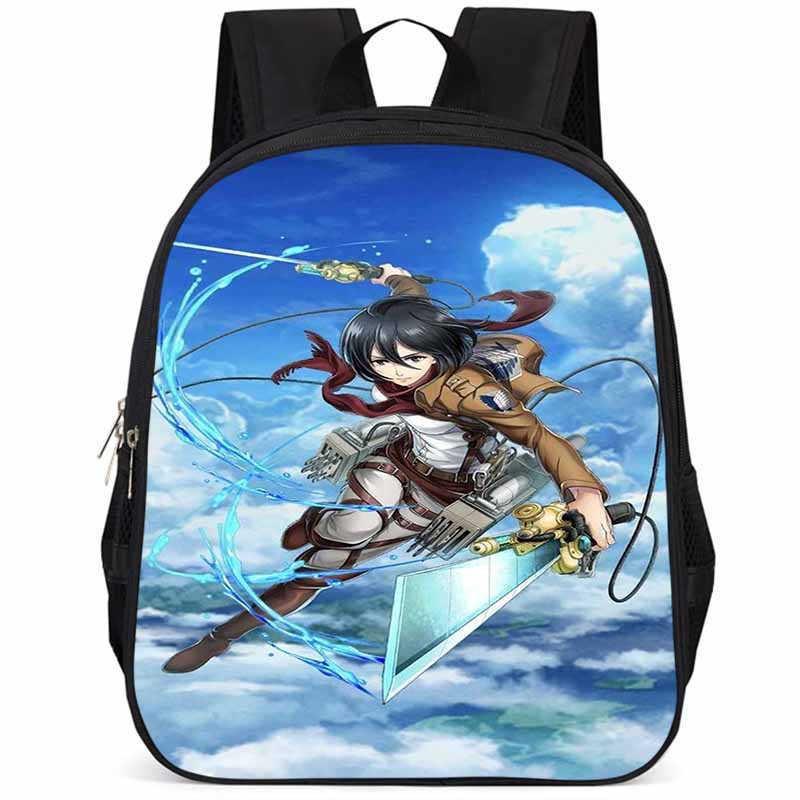 Школьный рюкзак Attack On Titan, 15 дюймов, большая вместимость, легкий, из Оксфордской ткани