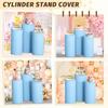 3 шт./компл. чехол для подставки под цилиндр из полиэстера, чехол для подставки под цилиндр, однотонный тканевый чехол для праздничного постамента, подставки под пьедестал, декора на день рождения и свадьбу