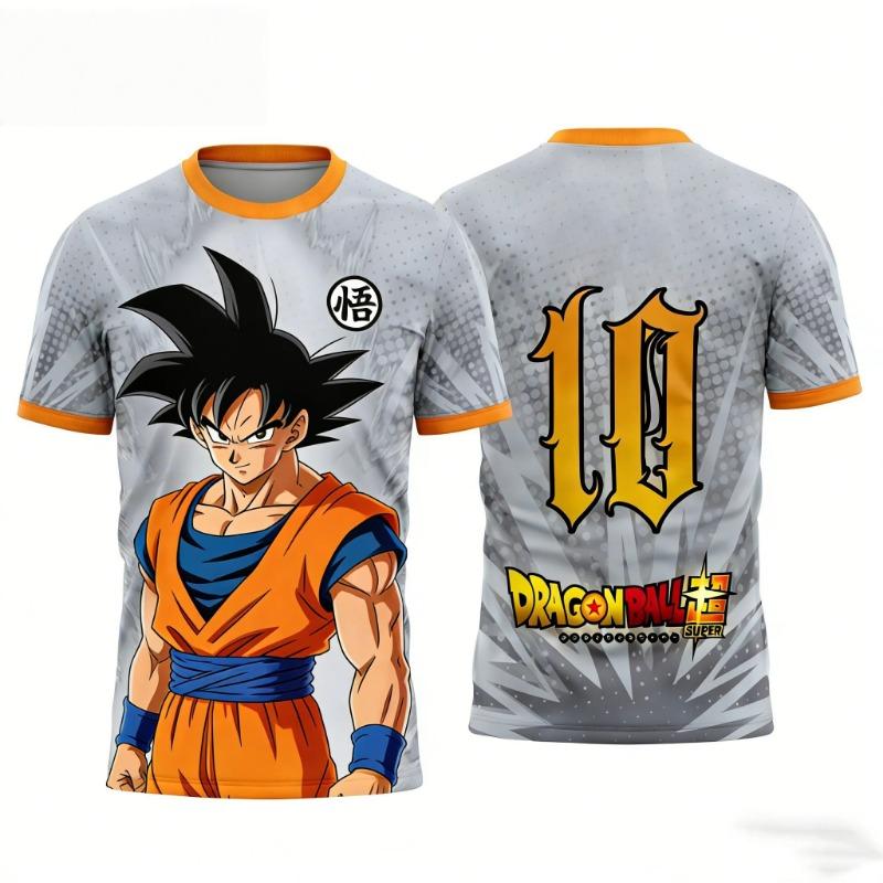 2026 Летняя Ретро Футболка Dragon Ball для Фитнеса Мужская Оверсайз 3D Печать Короткий Рукав Семейная Унисекс Детская Спортивная Футболка