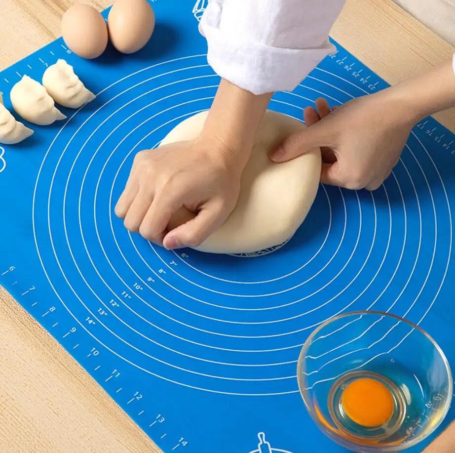 Silicone Mat Kitchen Kneading Dough Baking Mat Cooking Cake Pastry Non-stick Rolling Dough Pads Tools