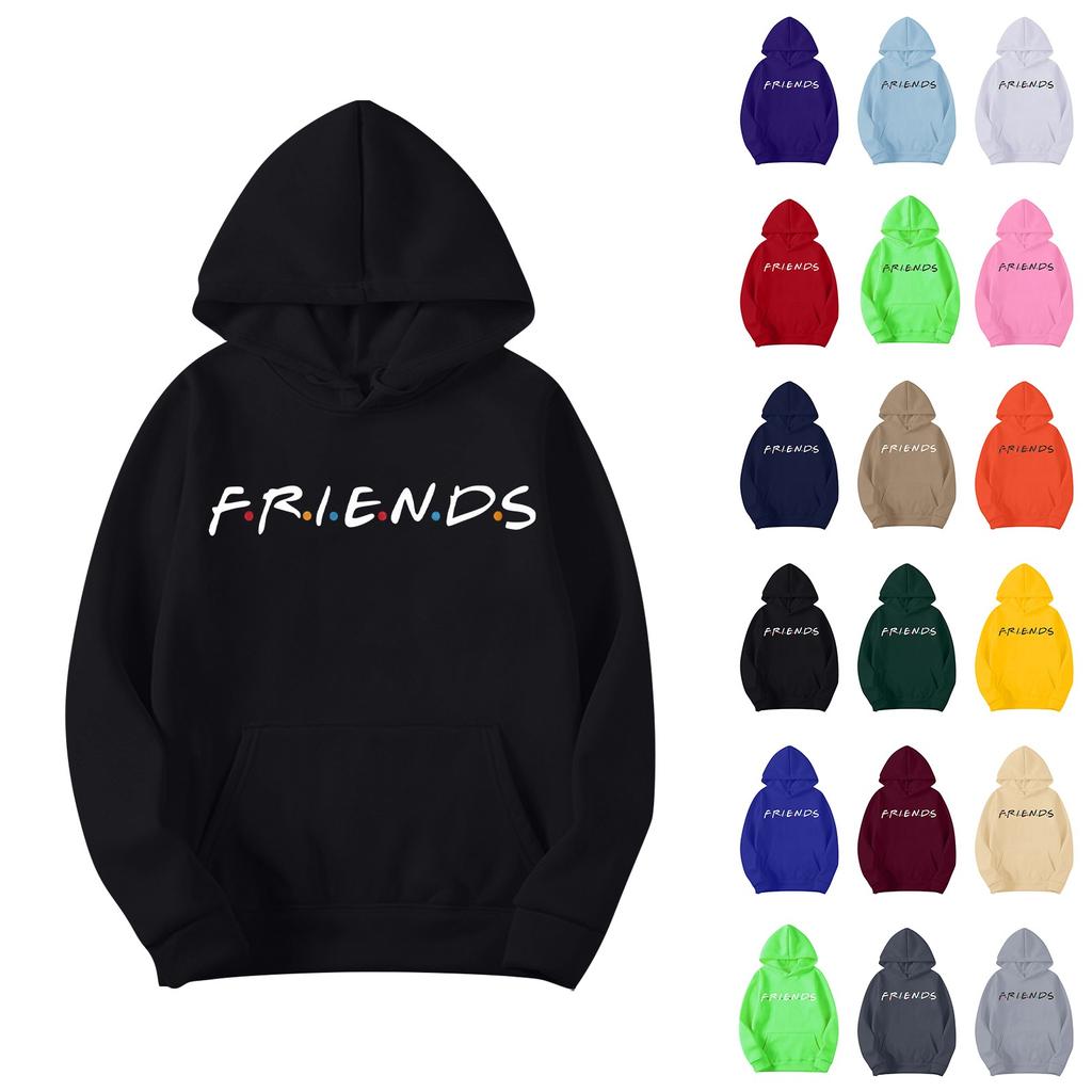 Fashion Casual Long Sleeved Letter Printing Loose Pullover With Rope Hoodie