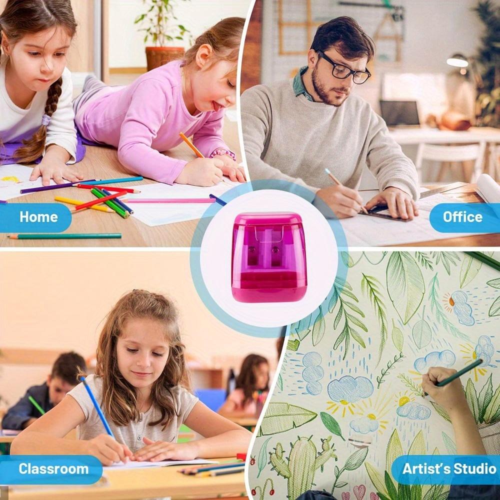 4 шт./компл. детская точилка для карандашей с двумя отверстиями, ручная для детей, изысканная точилка для карандашей для школы и офиса