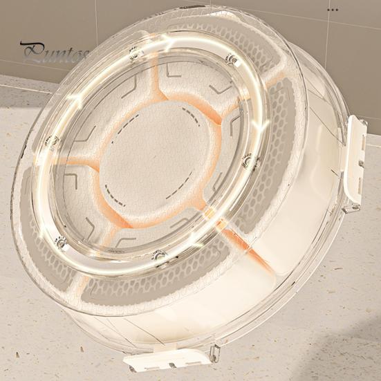 Фруктовая тарелка для закусок, вращающийся поднос с разделителями и ручкой на крышке, пищевое блюдо для колбасных изделий, овощей, путешествий, пикника, закусок