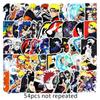Naruto Colorful Stickers, 54 Pieces (not Repeated), Waterproof and Sunscreen.