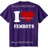 Забавные футболки с графикой красного сердца «Я люблю фембоев» для мужчин и женщин, хлопковая юмористическая уличная одежда, футболка с коротким рукавом, унисекс, свободная одежда