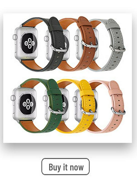 Совместимые кожаные силиконовые ремешки для Apple Watch Series 3-8